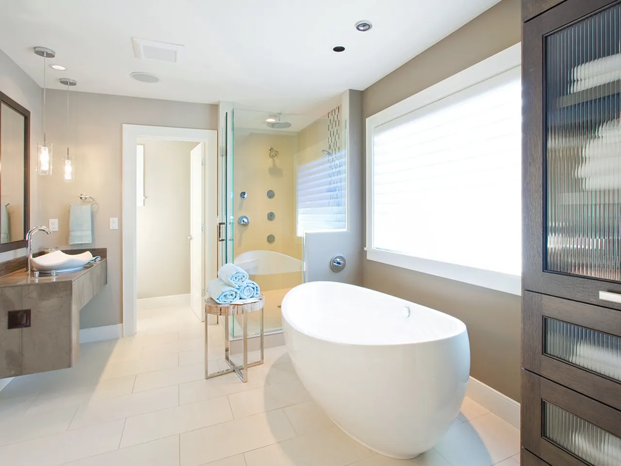 Miroir de salle de bain cadre bambou